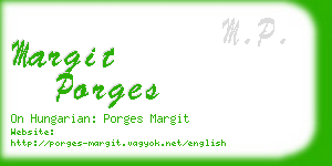 margit porges business card